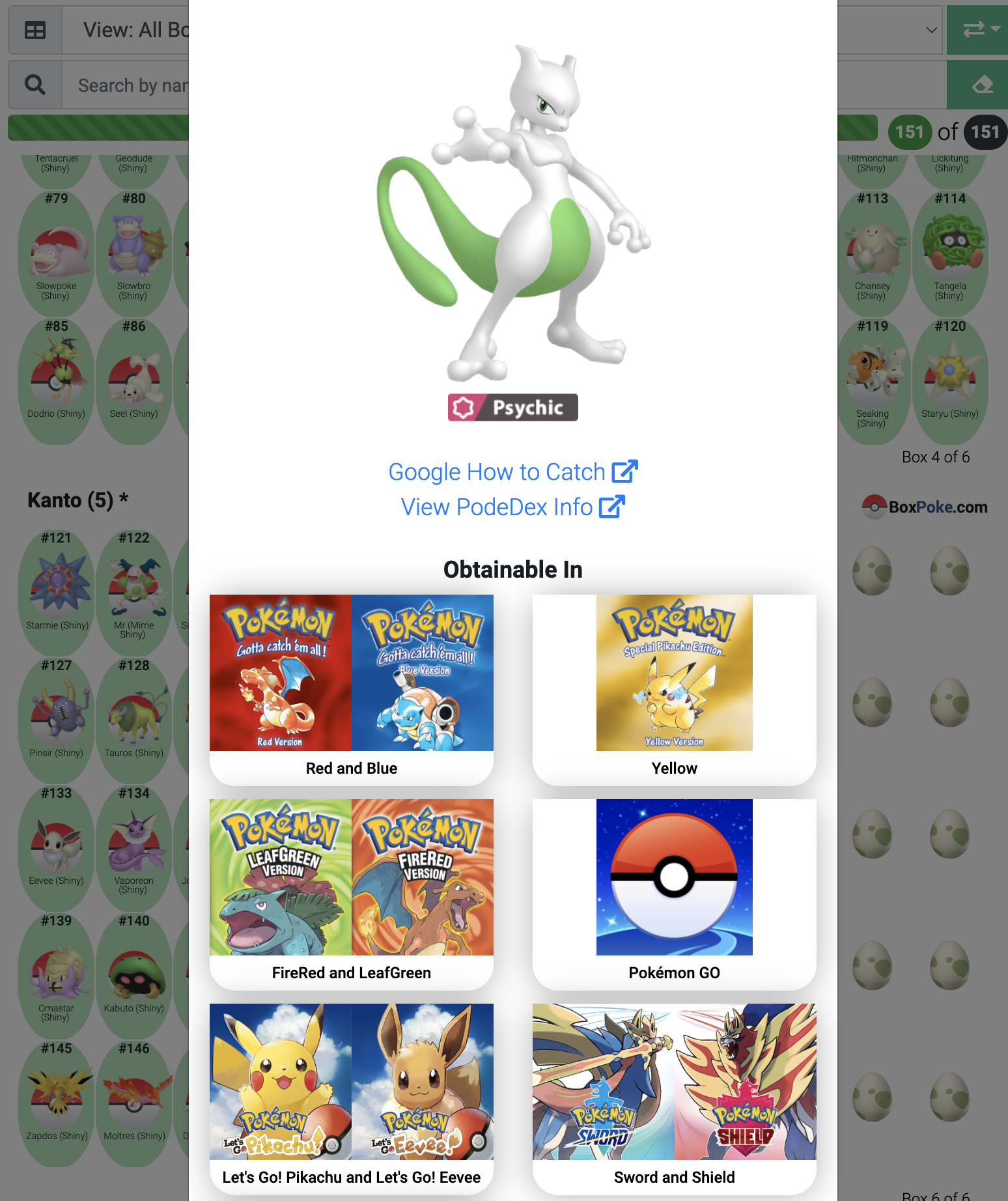 BoxPoke, Dex Tracker, Pokedex Tracker, Poke Checklist, Living Dex  Checklist, Pokemon Sword Pokedex Checklist, Pokemon Shield Pokedex  Checklist, Living Pokedex Checklist, Pokemon GO Pokedex Tracker, Galar Pokedex  Checklist